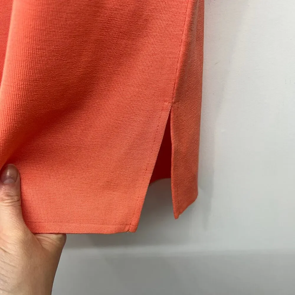 NEW $188 Misook Peach Knit Tank Top Small Minimalist Casual Layering Side Slits - Picture 5 of 7